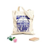 AILOONG Bolsos de lona de algodón para mujer Tela de 340g/m² de grosor citas de versículos bíblicos Material agradable para la piel