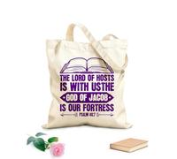 AILOONG Bolsos de lona de algodón para mujer Tela de 340g/m² de grosor citas de versículos bíblicos Material agradable para la piel