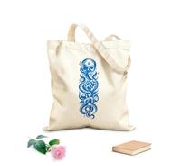 AILOONG Bolsos de lona de algodón para mujer Tela de 340g/m² de grosor Psicología y significados personales de los tatuajes entre los devotos Material agradable para la piel