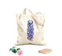 AILOONG Bolsos de lona de algodón para mujer Tela de 340g/m² de grosor Psicología y significados personales de los tatuajes entre los devotos Material agradable para la piel