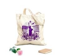 AILOONG Bolsos de lona de algodón para mujer Tela de 340g/m² de grosor silueta del día del patriota día del patriota 11 de septiembre nunca lo olvidaremos Material agradable para la piel
