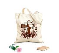 AILOONG Bolsos de lona de algodón para mujer Tela de 340g/m² de grosor silueta del día del patriota día del patriota 11 de septiembre nunca lo olvidaremos Material agradable para la piel