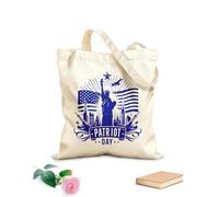 AILOONG Bolsos de lona de algodón para mujer Tela de 340g/m² de grosor silueta del día del patriota día del patriota 11 de septiembre nunca lo olvidaremos Material agradable para la piel