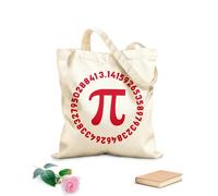 AILOONG Bolsos de lona de algodón para mujer Tela de 340g/m² de grosor Símbolo Pi y constante matemática de 3,14 dígitos. Matemáticas redondas. Feliz Día de Pi. Material agradable para la piel