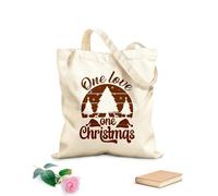 AILOONG Bolsos de lona de algodón para mujer un amor una navidad Tela de 340g/m² de grosor Material agradable para la piel