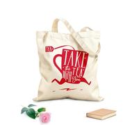 AILOONG Bolsos de lona de algodón para mujer Una taza de té estilo retro para tomar el té contigo. Tela de 340g/m² de grosor Material agradable para la piel