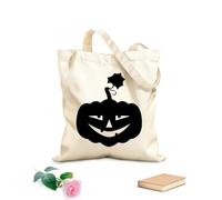AILOONG Calabaza de Halloween Calabaza fantasma de Halloween Bolsos de calicó para mujer Tela de 12 oz de grosor Plegable 25x30cm Pequeño