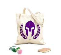 AILOONG Casco de guerrero espartano militar soldado griego Bolsa de compras de lona de algodón Tela de 340g/m² de grosor Se usa como bolsa de regalo