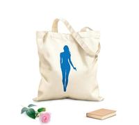 AILOONG Chica Bond, agente secreto, espía, mujer con pistola Bolsa de compras de lona de algodón Tela de 340g/m² de grosor Se usa como bolsa de regalo