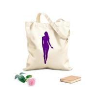 AILOONG Chica Bond, agente secreto, espía, mujer con pistola Bolsa de compras de lona de algodón Tela de 340g/m² de grosor Se usa como bolsa de regalo
