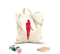 AILOONG Chica Bond, agente secreto, espía, mujer con pistola Bolsa de compras de lona de algodón Tela de 340g/m² de grosor Se usa como bolsa de regalo