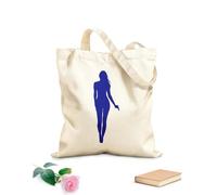 AILOONG Chica Bond, agente secreto, espía, mujer con pistola Bolsa de compras de lona de algodón Tela de 340g/m² de grosor Se usa como bolsa de regalo