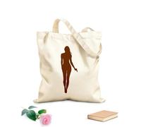 AILOONG Chica Bond, agente secreto, espía, mujer con pistola Bolsa de compras de lona de algodón Tela de 340g/m² de grosor Se usa como bolsa de regalo