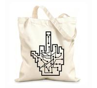 AILOONG Chip Dedo Medio Dedo Apestoso Sala de Juegos Vida Bolsos de calicó para mujer Tela de 12 oz de grosor Plegable 35x40cm Grande