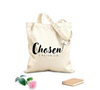 AILOONG Cita cristiana elegida 1 Pedro Bolsas reutilizables para la compra Tela de 12 oz de grosor Plegable 25x30cm Pequeño