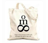 AILOONG Cita de Om Budismo Hinduismo Centro de Yoga Sala de Meditación Bolsa de lona Tela de 12 oz de grosor Sustituye a la mochila escolar 31x36cm Mediano
