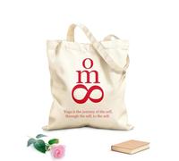 AILOONG Cita de Om Budismo Hinduismo Centro de Yoga Sala de Meditación Bolsa de lona Tela de 340g/m² de grosor Sustituye a la mochila escolar