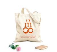 AILOONG Cita de Om Budismo Hinduismo Centro de Yoga Sala de Meditación Bolsa de lona Tela de 340g/m² de grosor Sustituye a la mochila escolar