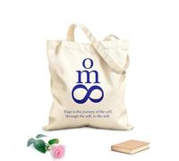AILOONG Cita de Om Budismo Hinduismo Centro de Yoga Sala de Meditación Bolsa de lona Tela de 340g/m² de grosor Sustituye a la mochila escolar