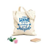 AILOONG Cita de vino: esto me hace increíble. Bolsa de lona con fondo reforzado Tela de 340g/m² de grosor Se usa como bolsa de regalo