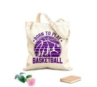 AILOONG Cita del jugador de baloncesto: Nacido para jugar al baloncesto Bolsa de lona sin blanquear Tela de 340g/m² de grosor Se usa como bolsa de herramientas