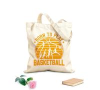 AILOONG Cita del jugador de baloncesto: Nacido para jugar al baloncesto Bolsa de lona sin blanquear Tela de 340g/m² de grosor Se usa como bolsa de herramientas