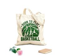AILOONG Cita del jugador de baloncesto: Nacido para jugar al baloncesto Bolsa de lona sin blanquear Tela de 340g/m² de grosor Se usa como bolsa de herramientas