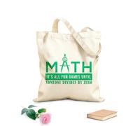 AILOONG Cita divertida de matemáticas para la escuela, aula Bolsa de lona sin blanquear Tela de 340g/m² de grosor Se usa como bolsa de herramientas