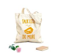 AILOONG Cita Hablar menos Hacer más atractivo Chica Labios Piercing Bolsa de lona sin blanquear Tela de 340g/m² de grosor Se usa como bolsa de herramientas