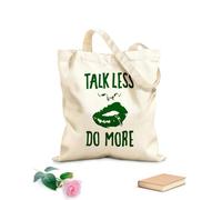 AILOONG Cita Hablar menos Hacer más atractivo Chica Labios Piercing Bolsa de lona sin blanquear Tela de 340g/m² de grosor Se usa como bolsa de herramientas