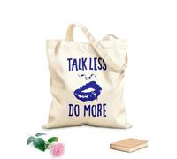 AILOONG Cita Hablar menos Hacer más atractivo Chica Labios Piercing Bolsa de lona sin blanquear Tela de 340g/m² de grosor Se usa como bolsa de herramientas