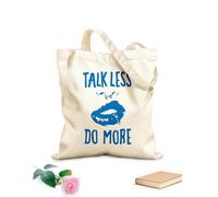 AILOONG Cita Hablar menos Hacer más atractivo Chica Labios Piercing Bolsa de lona sin blanquear Tela de 340g/m² de grosor Se usa como bolsa de herramientas