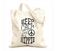 AILOONG Cita hippie, símbolo de paz y amor Bolsa de lona sin blanquear Tela de 12 oz de grosor Se usa como bolsa de herramientas 31x36cm Mediano