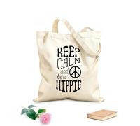 AILOONG Cita hippie, símbolo de paz y amor Bolsa de lona sin blanquear Tela de 12 oz de grosor Se usa como bolsa de herramientas 31x36cm Mediano