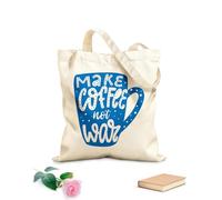 AILOONG Cita inspiradora: Haz café, no la guerra. Bolsas de lona con estampados personalizables Tela de 340g/m² de grosor Combina con la ropa