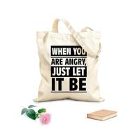 AILOONG Cita inspiradora Simplemente déjalo ser Bolsa de lona sin blanquear Tela de 12 oz de grosor Se usa como bolsa de herramientas 35x40cm Grande