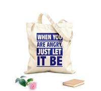 AILOONG Cita inspiradora Simplemente déjalo ser Bolsa de lona sin blanquear Tela de 340g/m² de grosor Se usa como bolsa de herramientas