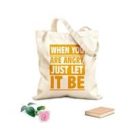AILOONG Cita inspiradora Simplemente déjalo ser Bolsa de lona sin blanquear Tela de 340g/m² de grosor Se usa como bolsa de herramientas