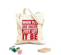 AILOONG Cita inspiradora Simplemente déjalo ser Bolsa de lona sin blanquear Tela de 340g/m² de grosor Se usa como bolsa de herramientas