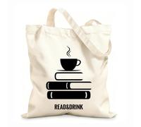 AILOONG Cita Libros Librería Biblioteca Sala Bolsa de lona Tela de 12 oz de grosor Sustituye a la mochila escolar 31x36cm Mediano