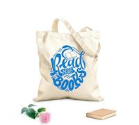 AILOONG Cita motivacional: lindo libro dibujado a mano para leer Bolsa de lona Tela de 340g/m² de grosor Sustituye a la mochila escolar