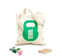 AILOONG Cita motivadora para usar pesas rusas en el centro de gimnasia Bolsa de lona sin blanquear Tela de 340g/m² de grosor Se usa como bolsa de herramientas