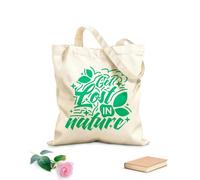 AILOONG Cita sobre perderse en la naturaleza Bolsa de lona con fondo reforzado Tela de 340g/m² de grosor Se usa como bolsa de regalo
