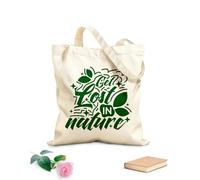 AILOONG Cita sobre perderse en la naturaleza Bolsa de lona con fondo reforzado Tela de 340g/m² de grosor Se usa como bolsa de regalo
