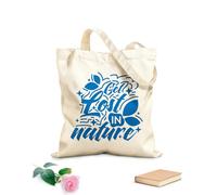 AILOONG Cita sobre perderse en la naturaleza Bolsa de lona con fondo reforzado Tela de 340g/m² de grosor Se usa como bolsa de regalo