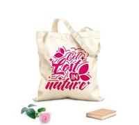 AILOONG Cita sobre perderse en la naturaleza Bolsa de lona con fondo reforzado Tela de 340g/m² de grosor Se usa como bolsa de regalo
