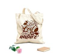 AILOONG Cita sobre perderse en la naturaleza Bolsa de lona con fondo reforzado Tela de 340g/m² de grosor Se usa como bolsa de regalo