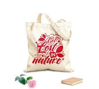 AILOONG Cita sobre perderse en la naturaleza Bolsa de lona con fondo reforzado Tela de 340g/m² de grosor Se usa como bolsa de regalo