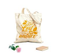 AILOONG Cita sobre perderse en la naturaleza Bolsa de lona con fondo reforzado Tela de 340g/m² de grosor Se usa como bolsa de regalo