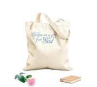 AILOONG Cita sobre religión, niños, cita sobre Dios Bolsa de lona sin blanquear Tela de 340g/m² de grosor Se usa como bolsa de herramientas
